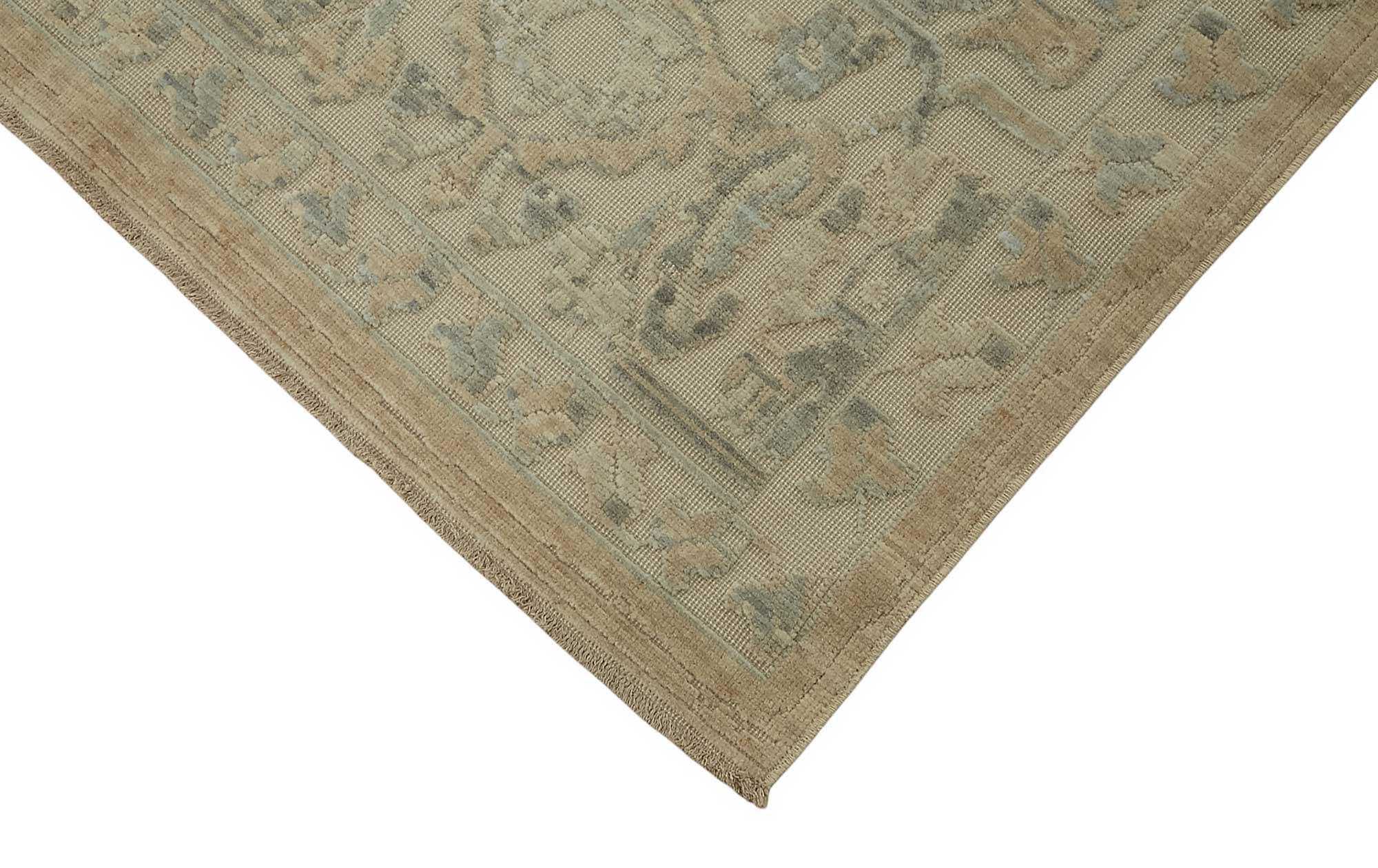 9x11 Hand-Knotted Wool Oushak Rug - 47841