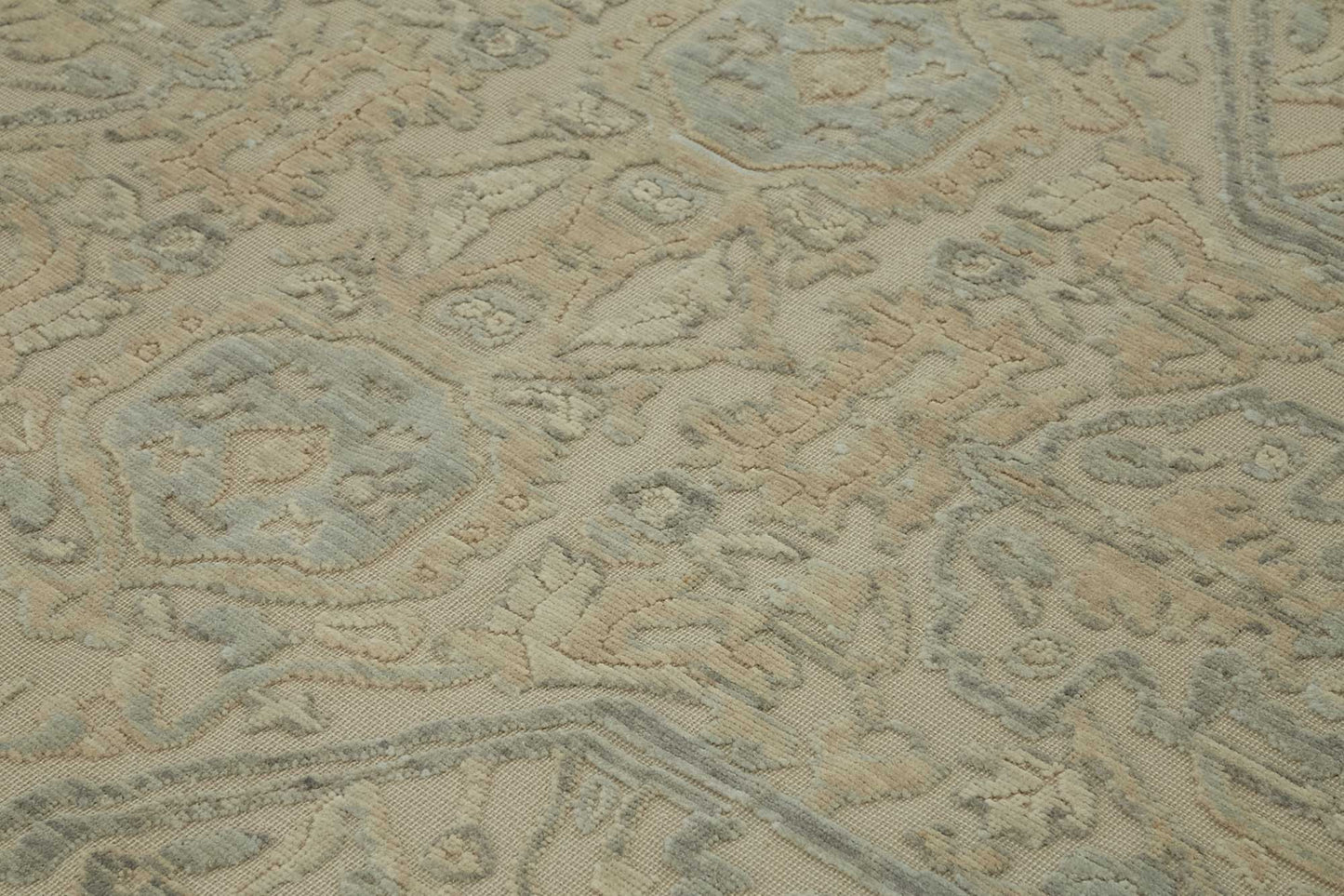 9x11 Hand-Knotted Wool Oushak Rug - 47841