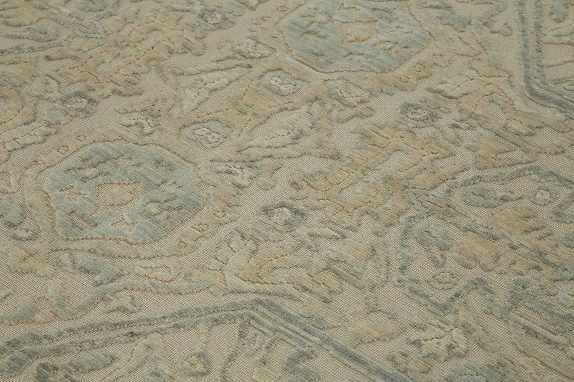 9x11 Hand-Knotted Wool Oushak Rug - 47841