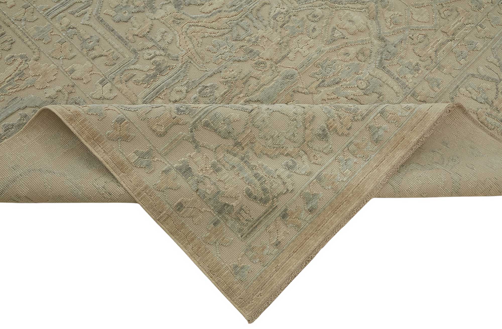 9x11 Hand-Knotted Wool Oushak Rug - 47841