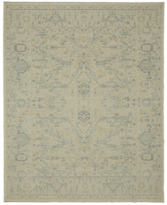 9x11 Hand-Knotted Wool Oushak Rug - 47844