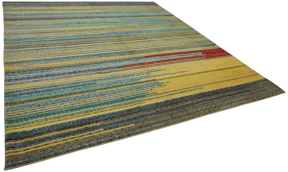 10x12 Hand-Knotted Wool Oushak Rug - 47846