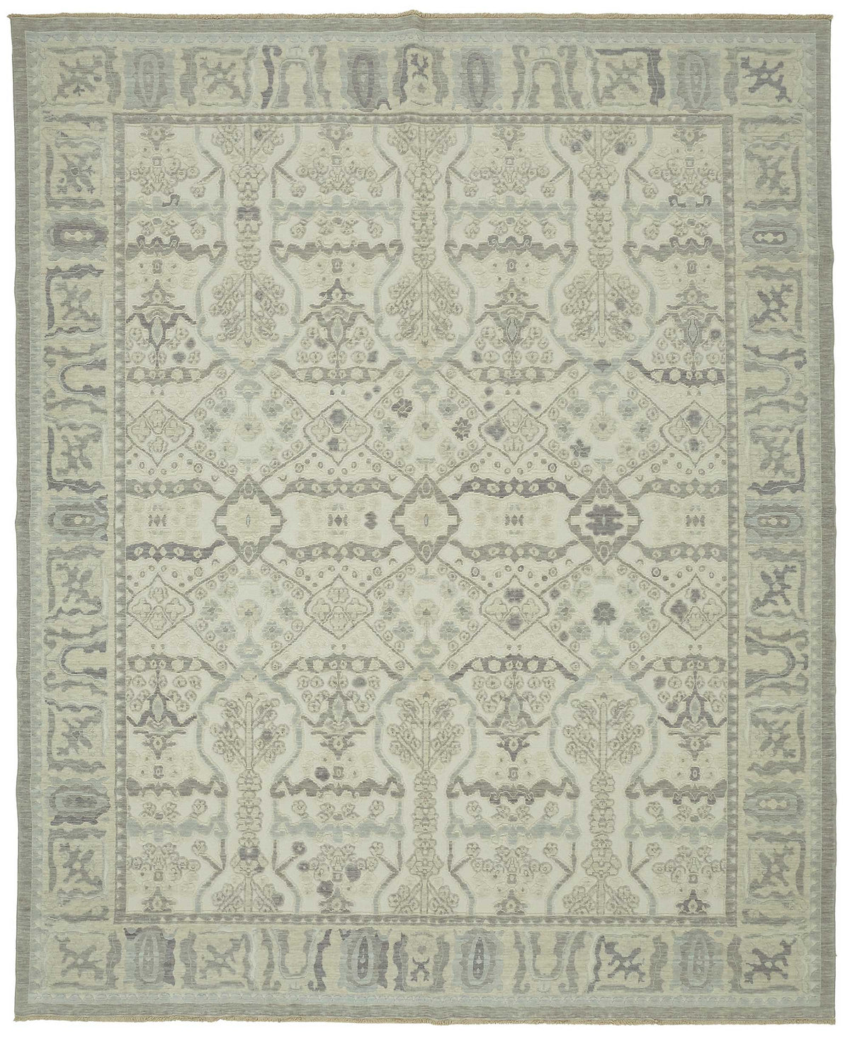 10x12 Hand-Knotted Wool Oushak Rug - 47849