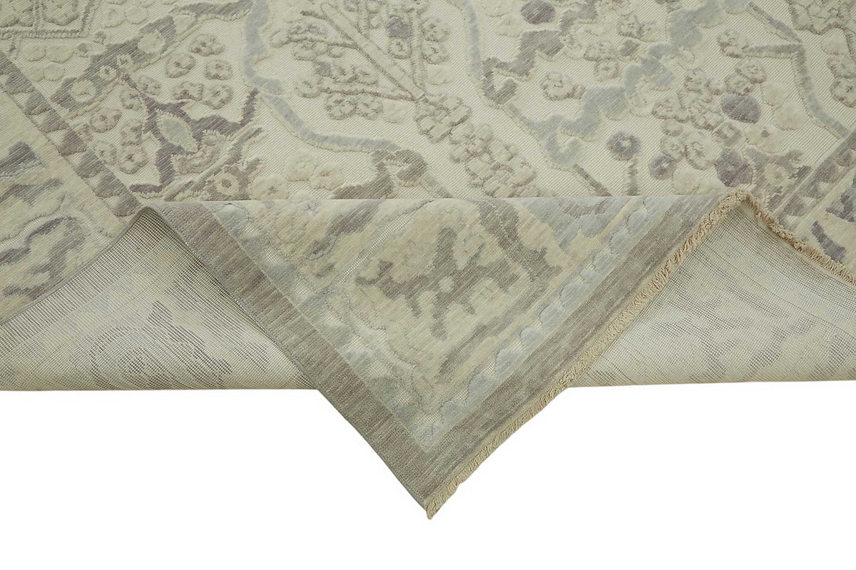10x12 Hand-Knotted Wool Oushak Rug - 47849