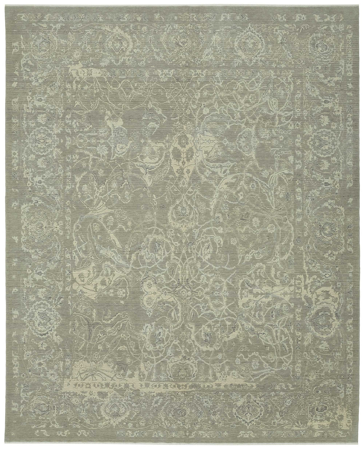 9x12 Hand-Knotted Wool Oushak Rug - 47850
