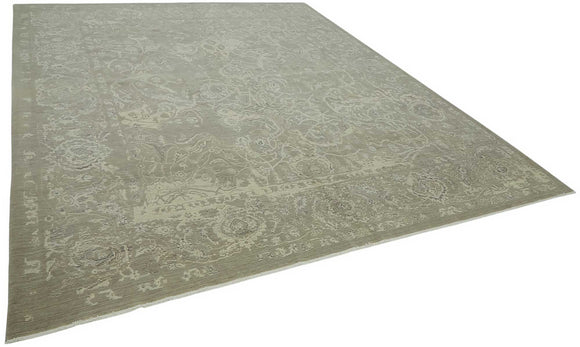 9x12 Hand-Knotted Wool Oushak Rug - 47850