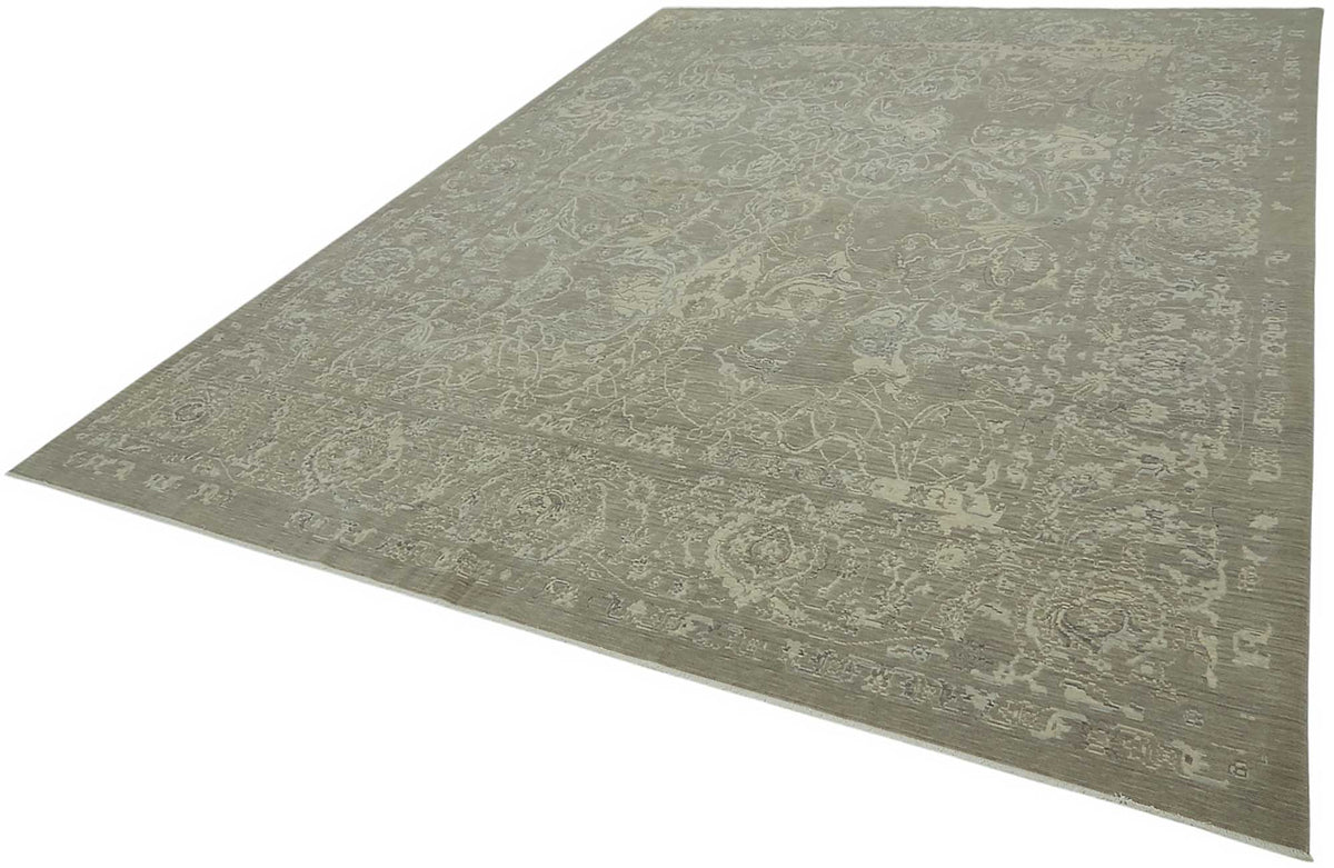 9x12 Hand-Knotted Wool Oushak Rug - 47850