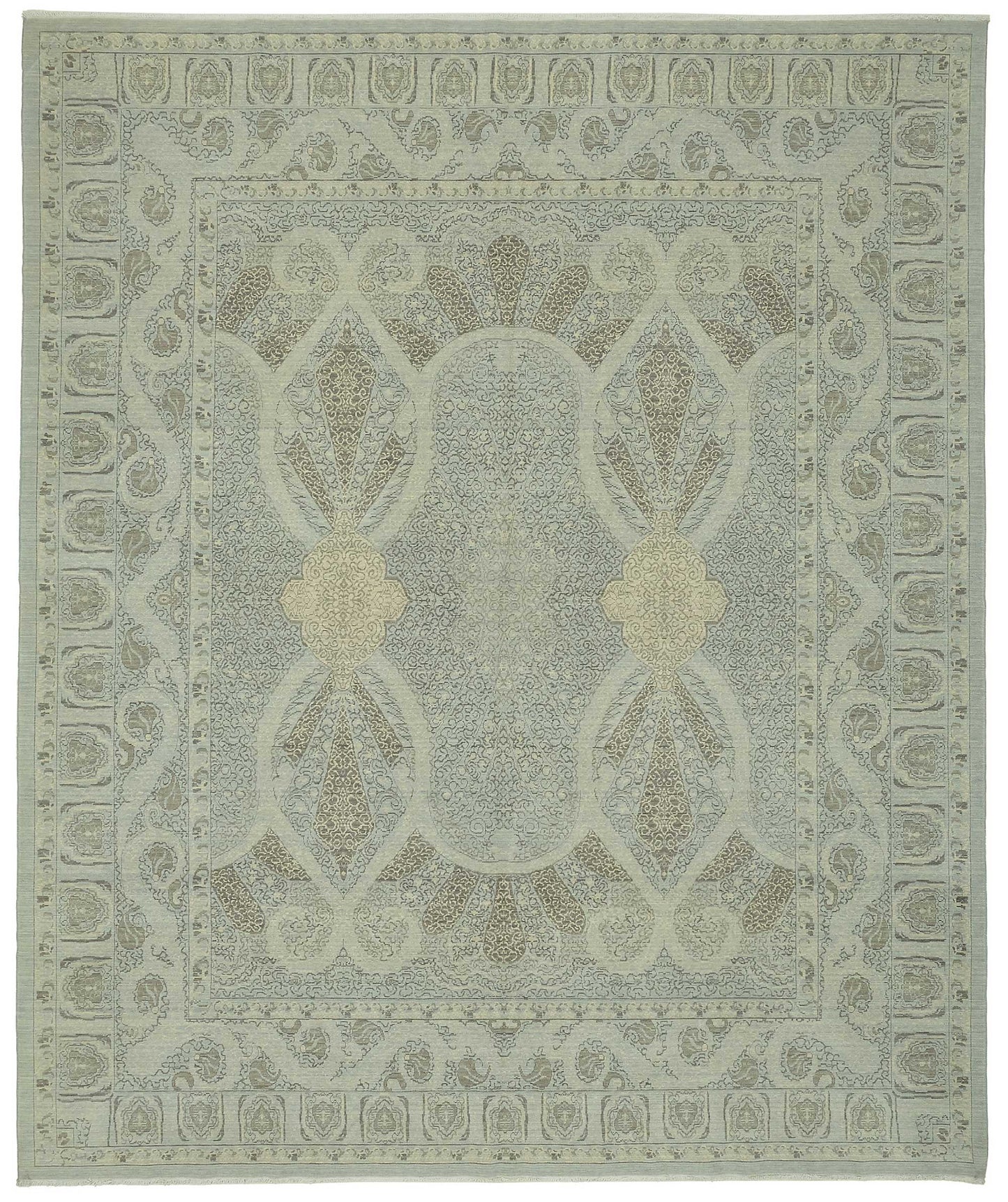 10x12 Hand-Knotted Wool Oushak Rug - 47851