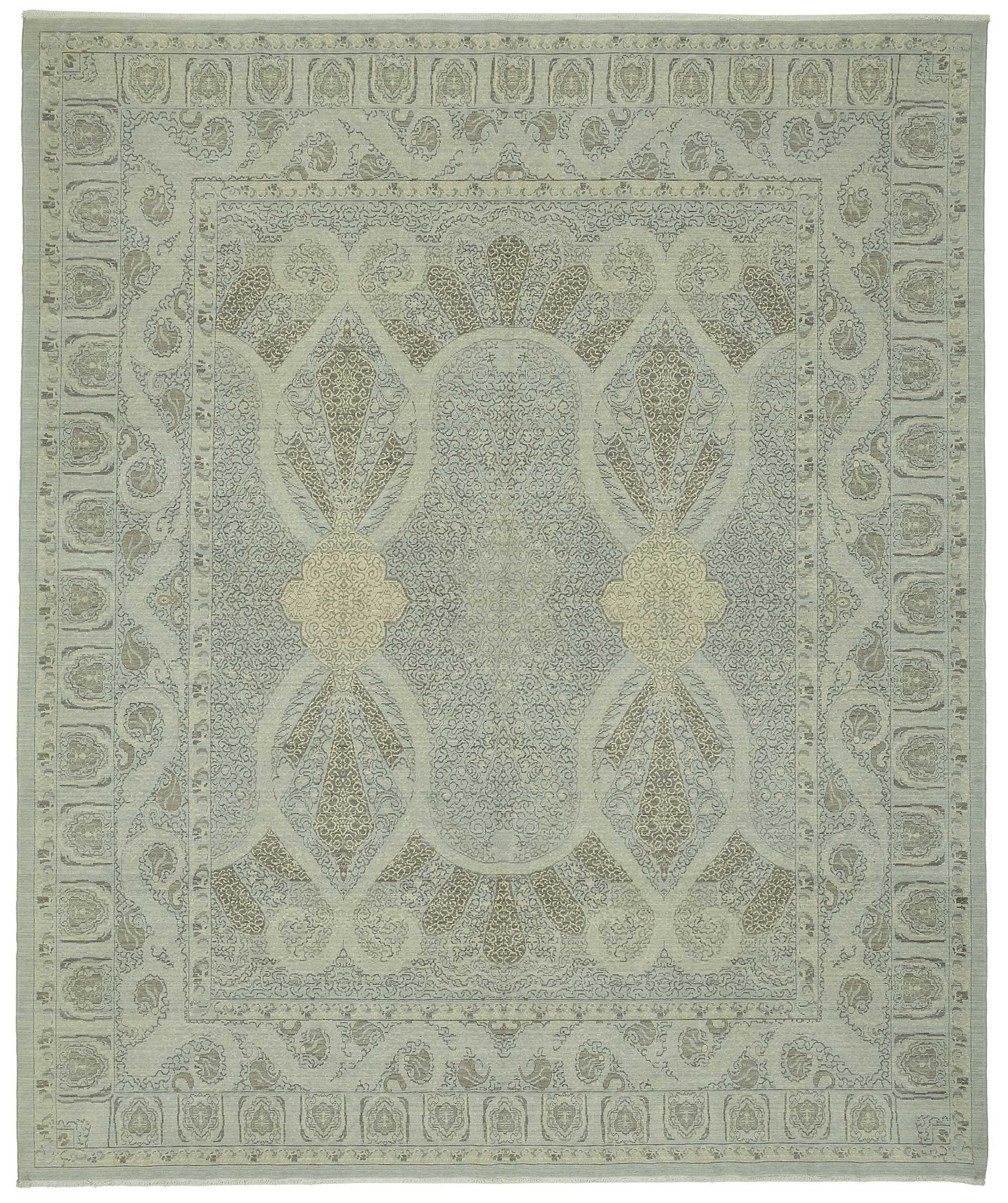10x12 Hand-Knotted Wool Oushak Rug - 47851
