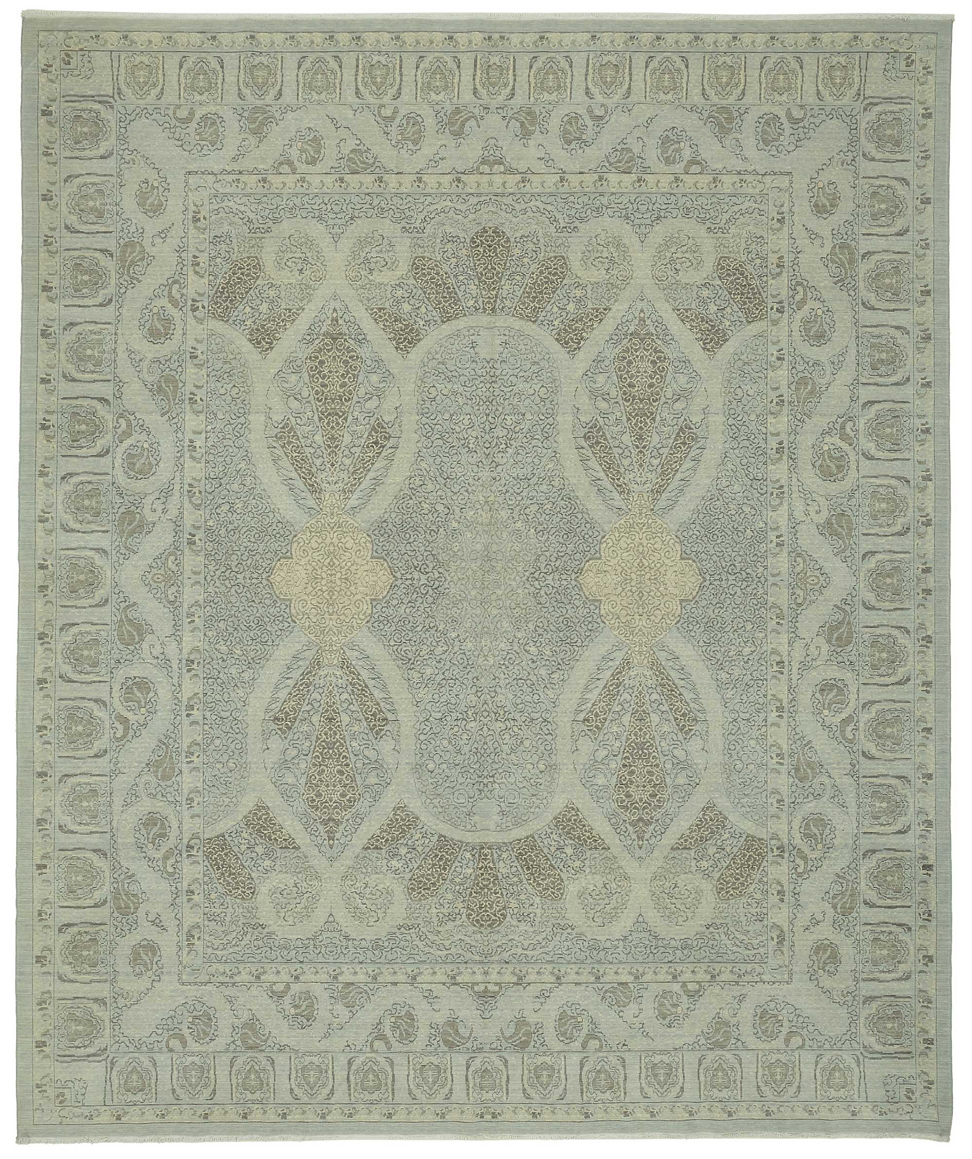 10x12 Hand-Knotted Wool Oushak Rug - 47851