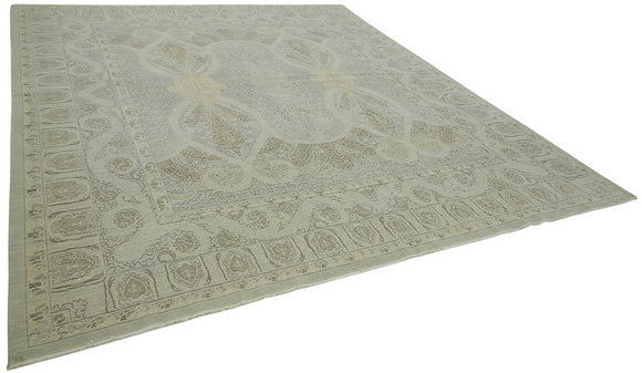 10x12 Hand-Knotted Wool Oushak Rug - 47851