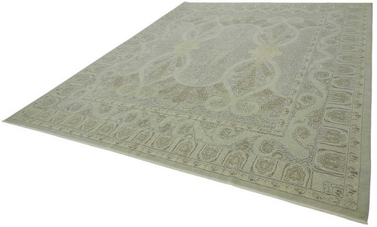 10x12 Hand-Knotted Wool Oushak Rug - 47851