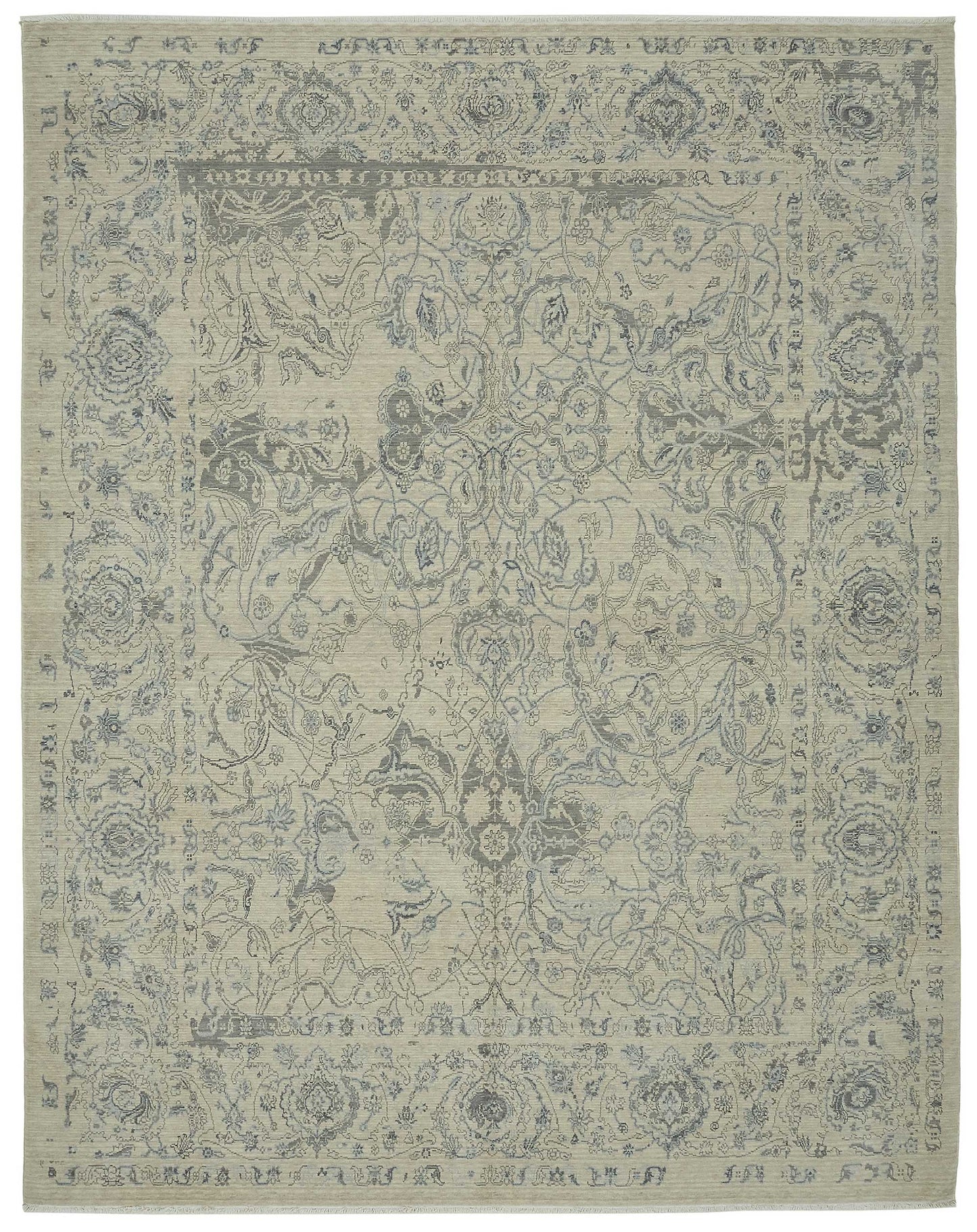 9x12 Hand-Knotted Wool Oushak Rug - 47852