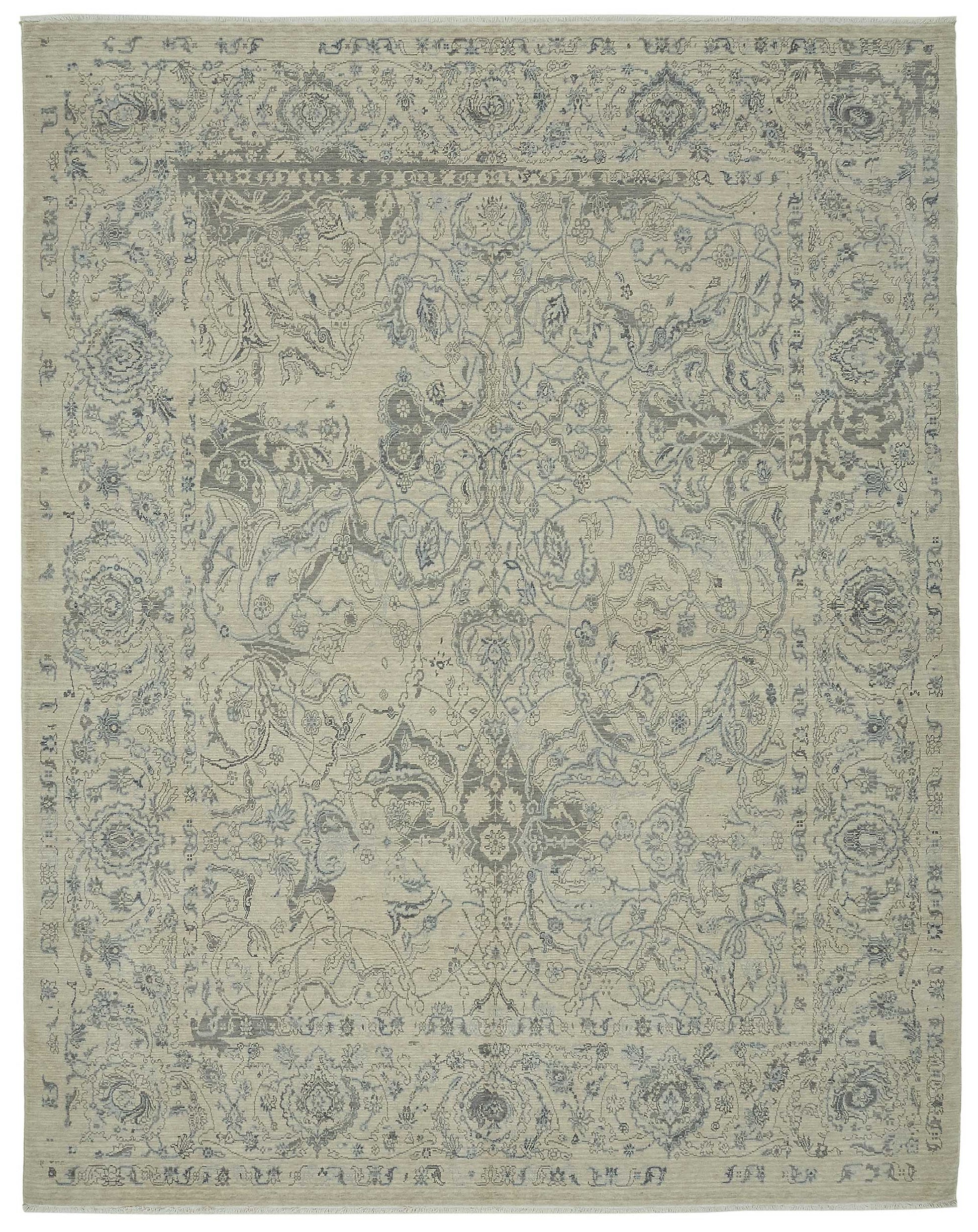 9x12 Hand-Knotted Wool Oushak Rug - 47852