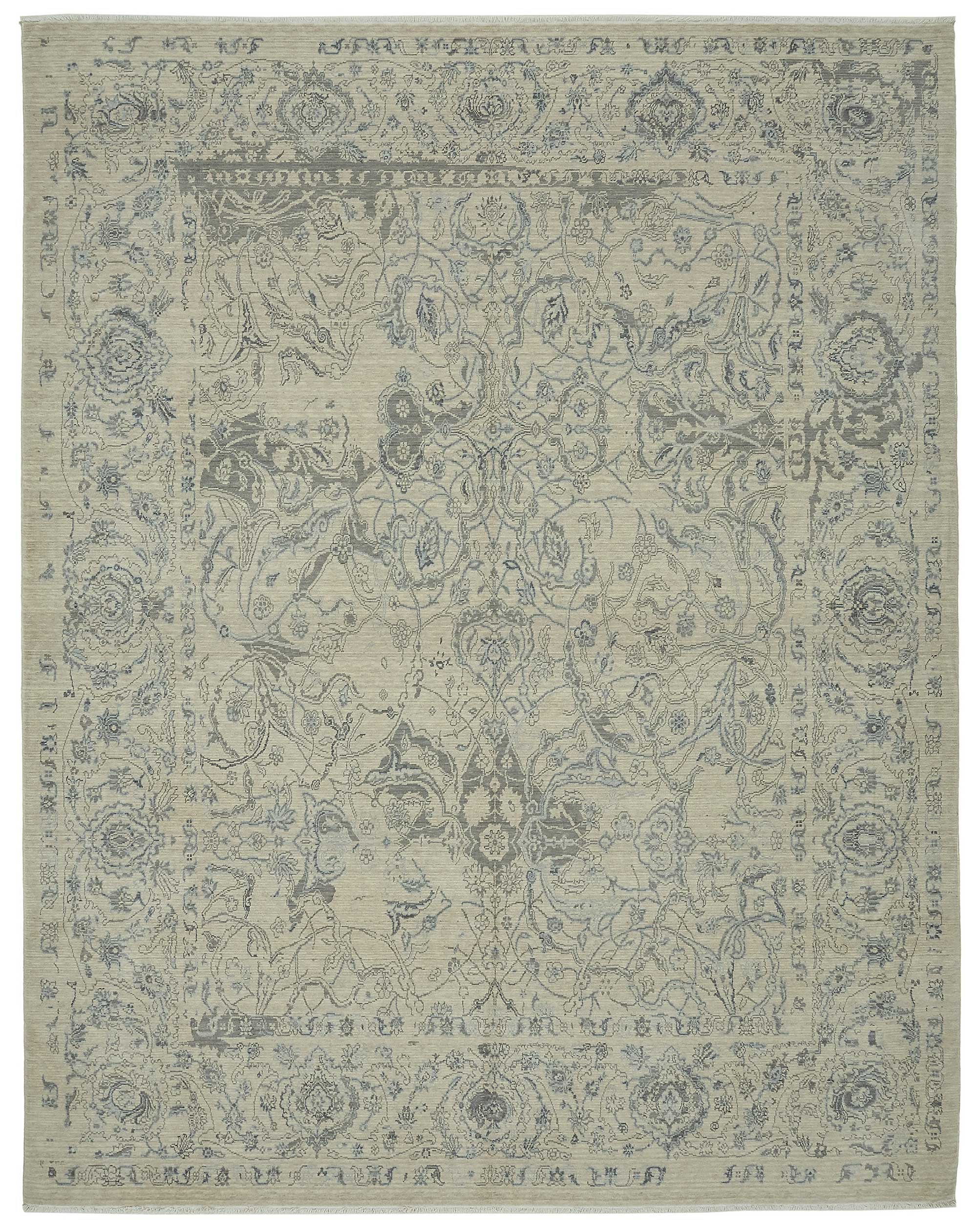 9x12 Hand-Knotted Wool Oushak Rug - 47852