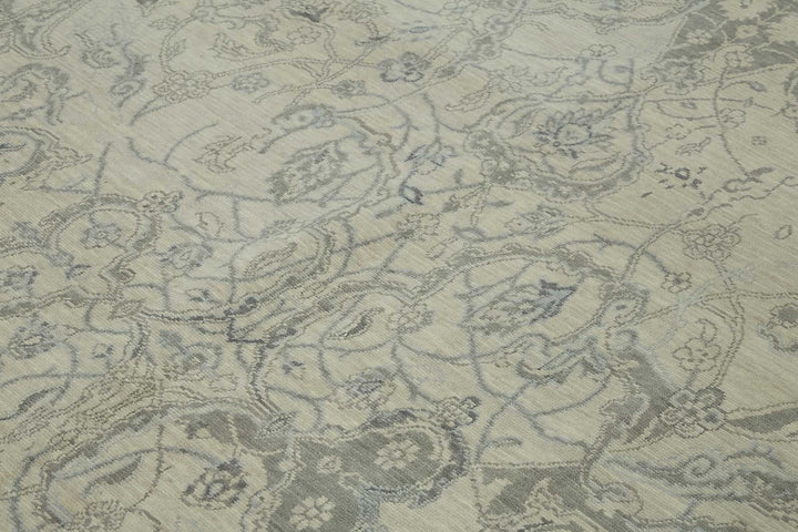 9x12 Hand-Knotted Wool Oushak Rug - 47852
