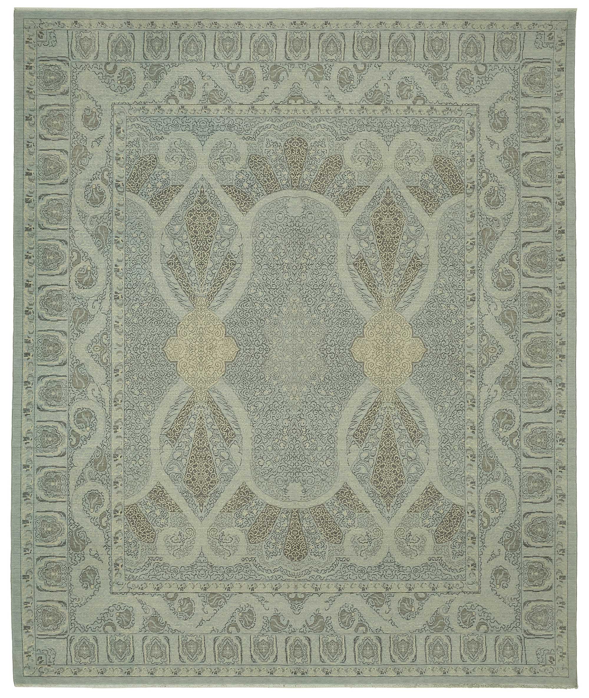 10x12 Hand-Knotted Wool Oushak Rug - 47853