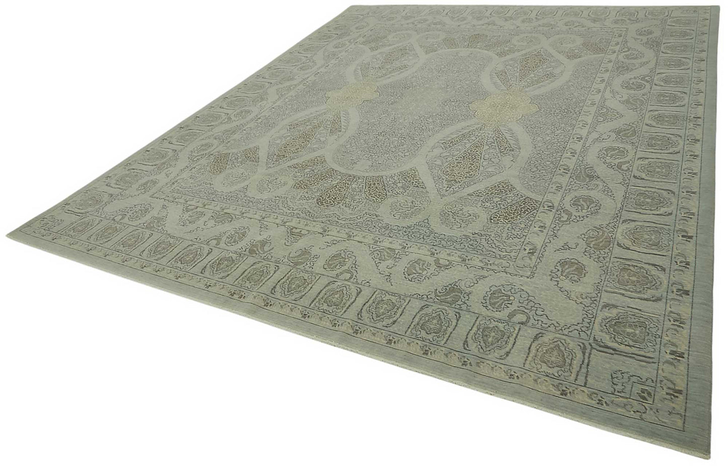 10x12 Hand-Knotted Wool Oushak Rug - 47853