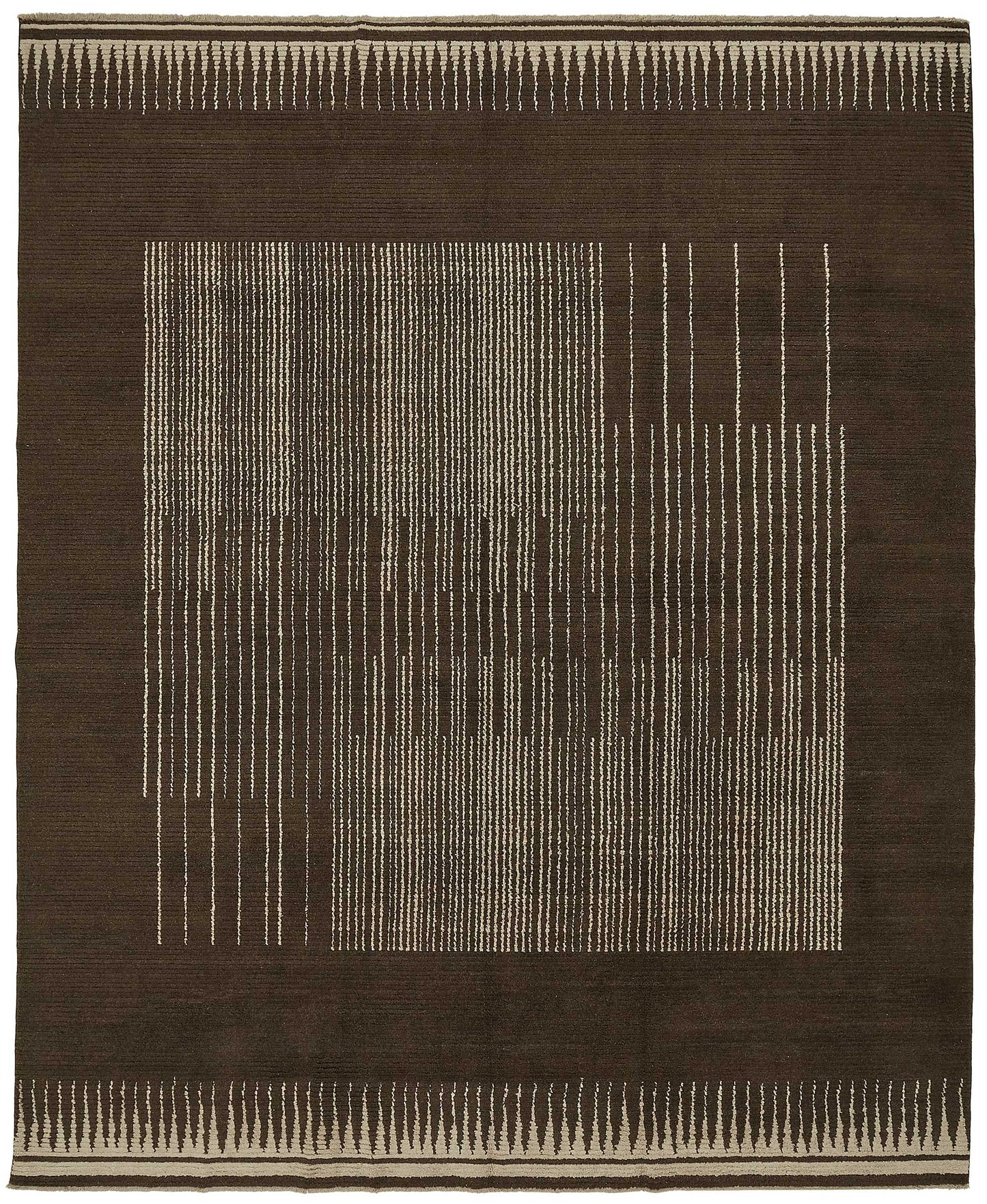10x12 Hand-Knotted Wool Oushak Rug - 47854