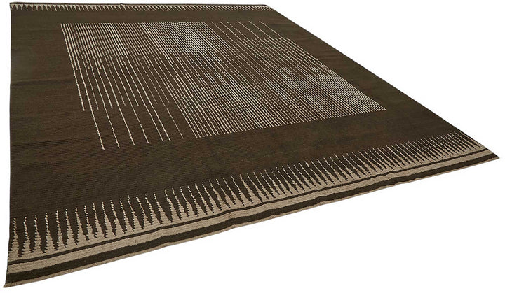 10x12 Hand-Knotted Wool Oushak Rug - 47854
