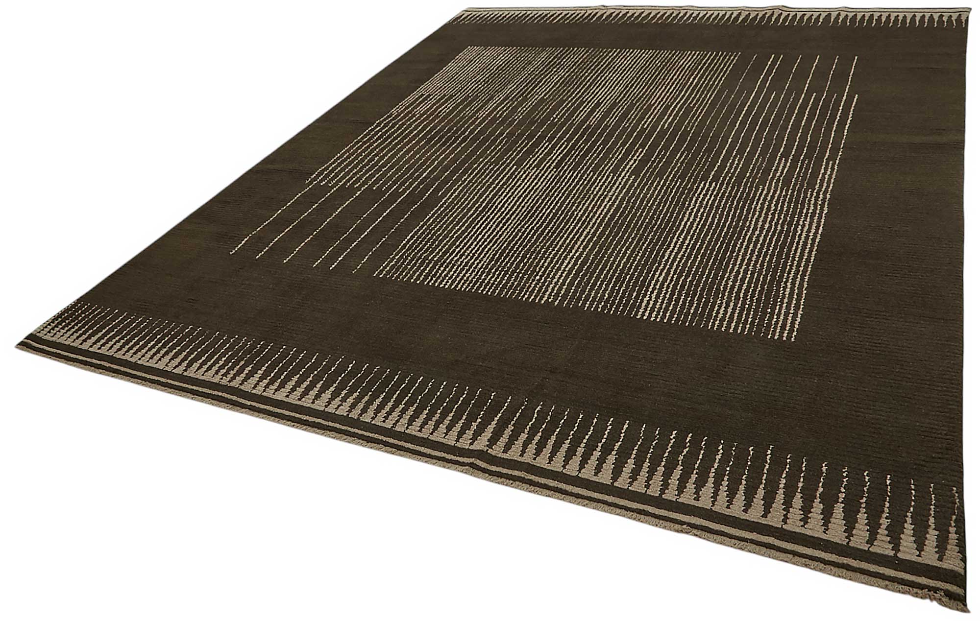 10x12 Hand-Knotted Wool Oushak Rug - 47854