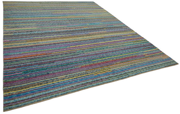 9x12 Hand-Knotted Wool Oushak Rug - 47856