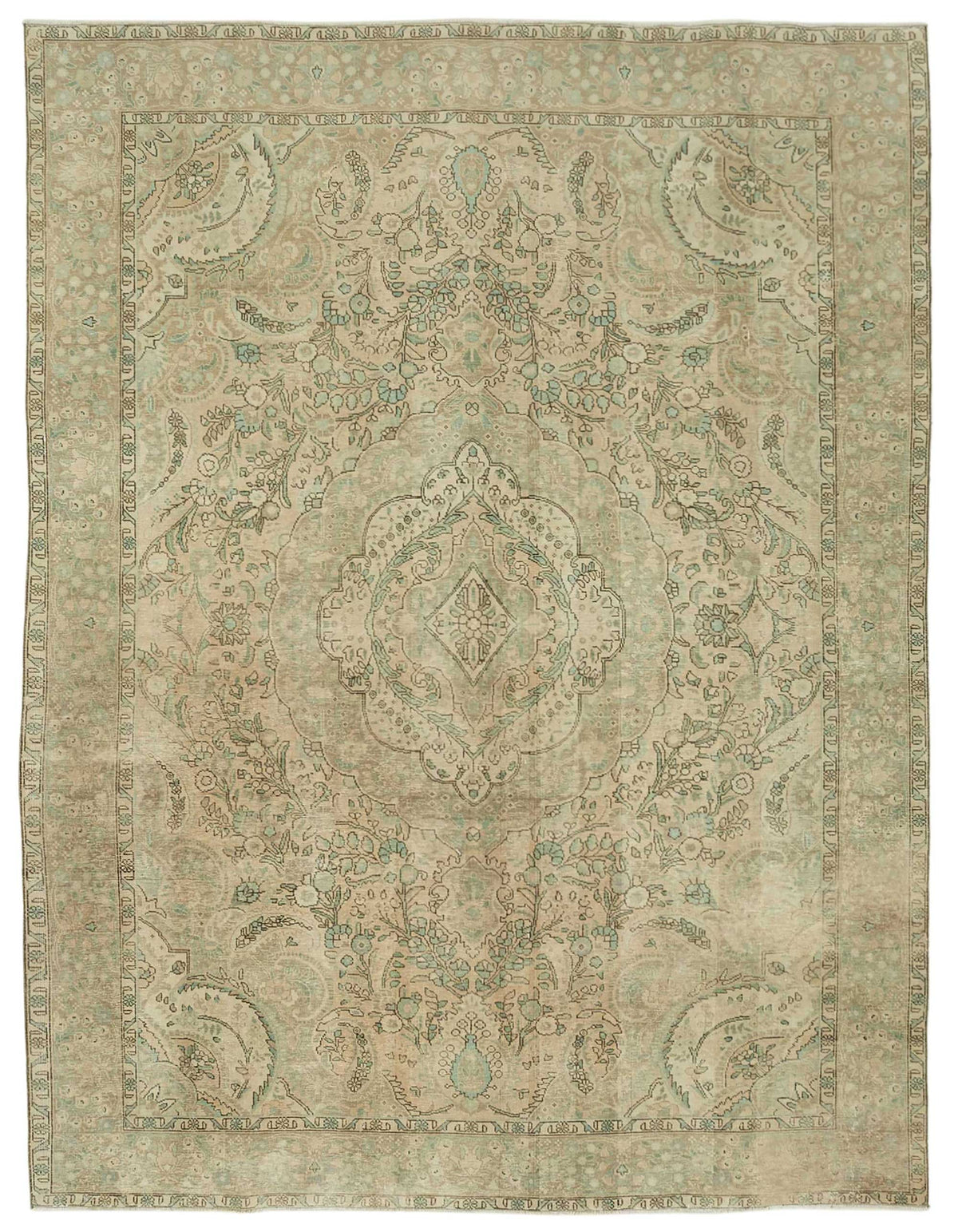 9x13 Vintage Hand-Knotted Rug - 47875