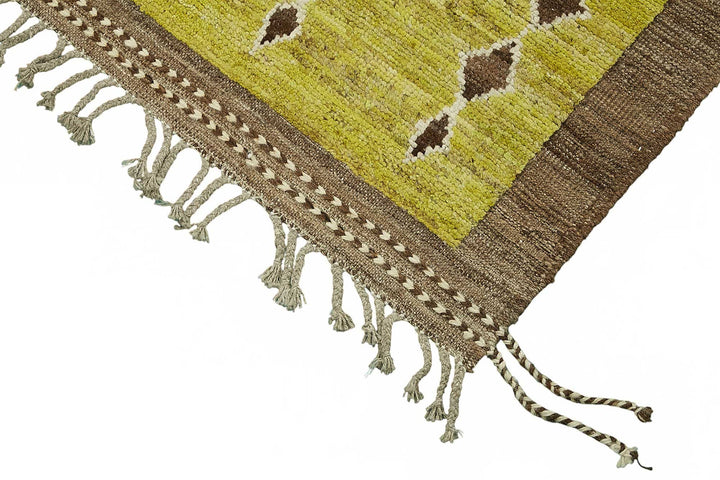7x10 Green Modern Tribal Rug - 47936