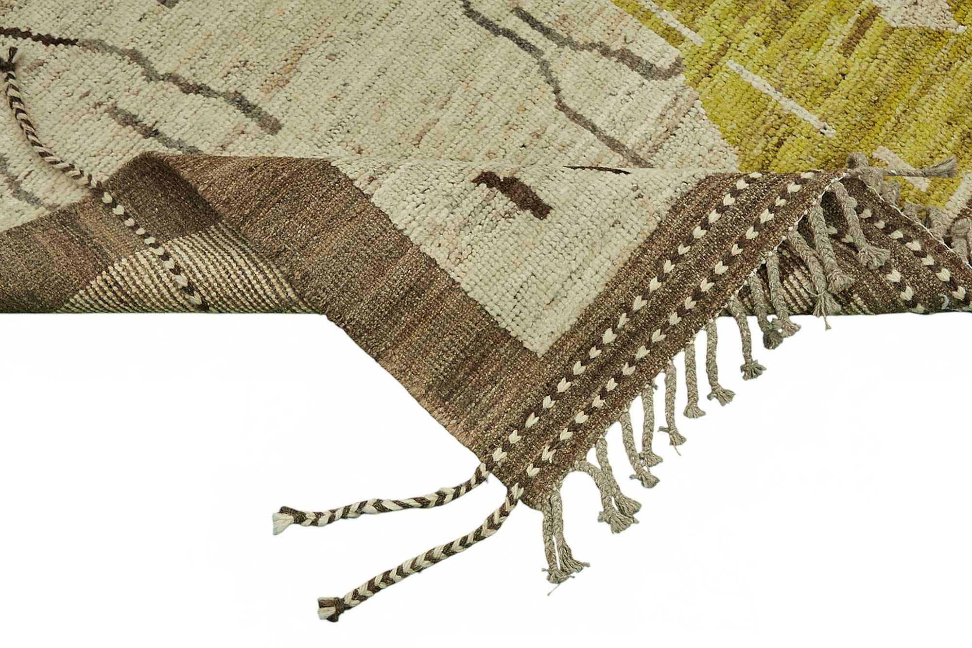 7x10 Green Modern Tribal Rug - 47936