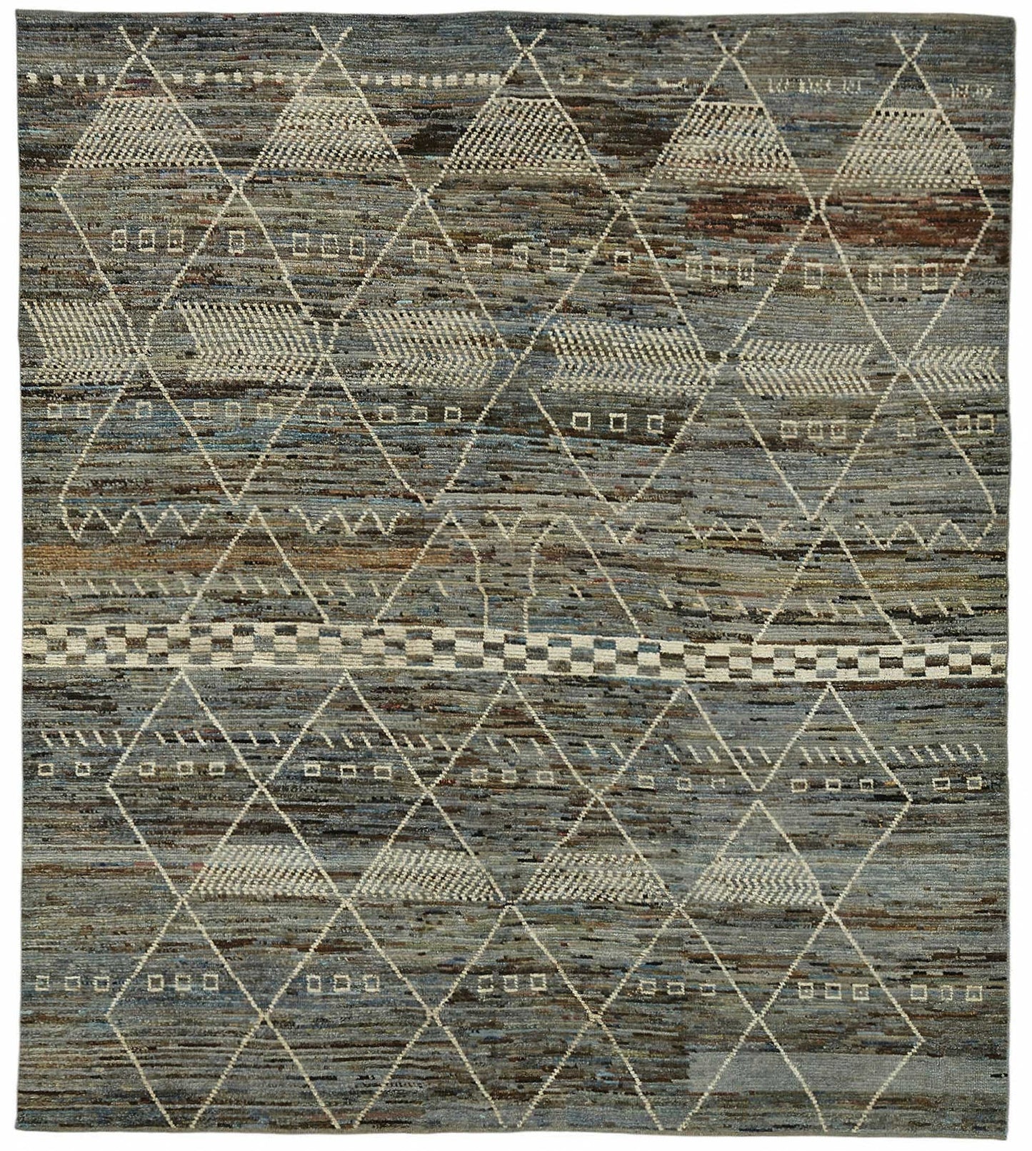 9x10 Contemporary Tribal Area Rugs - 48081