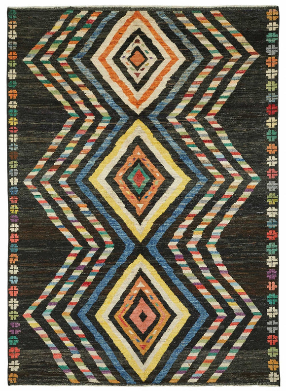 7x9 Contemporary Tribal Area Rugs - 48085