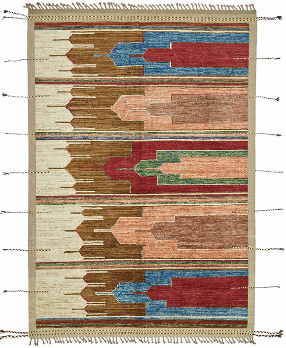 7x10 Contemporary Tribal Area Rugs - 48093