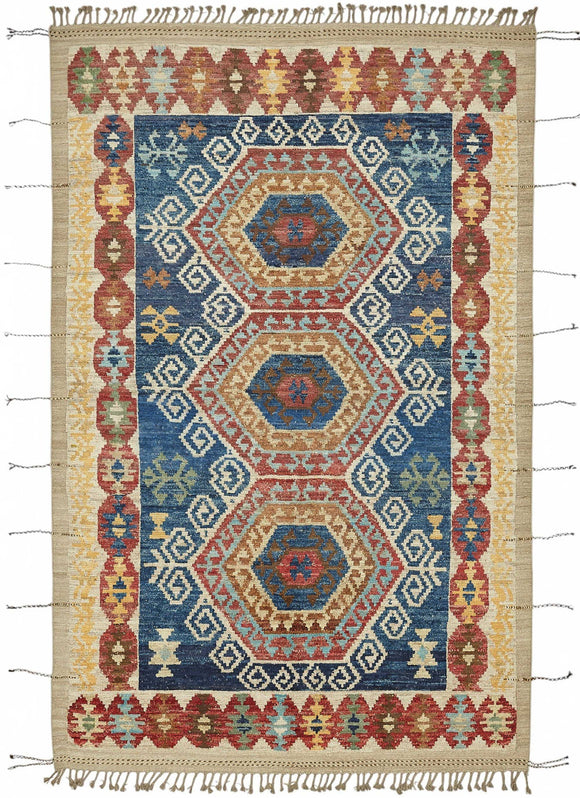 7x10 Contemporary Tribal Area Rugs - 48096