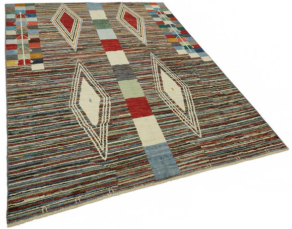 6x8 Contemporary Tribal Area Rugs - 48105