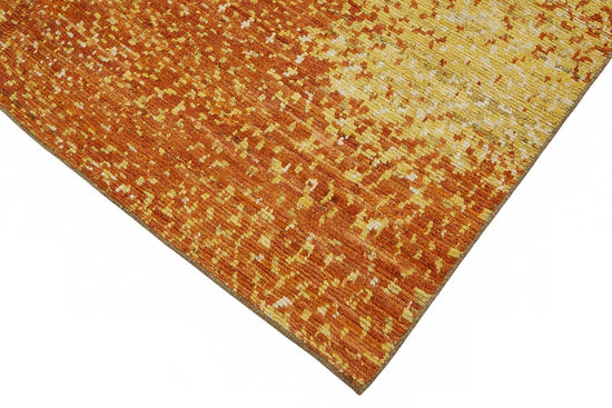 7x9 Orange Modern Tribal Rug - 48112