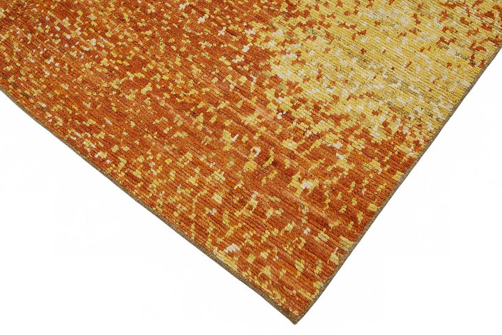 7x9 Orange Modern Tribal Rug - 48112