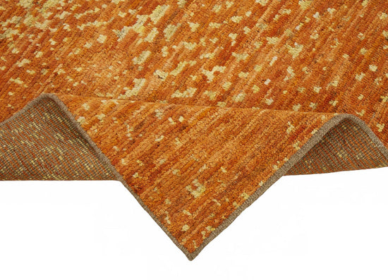 7x9 Orange Modern Tribal Rug - 48112