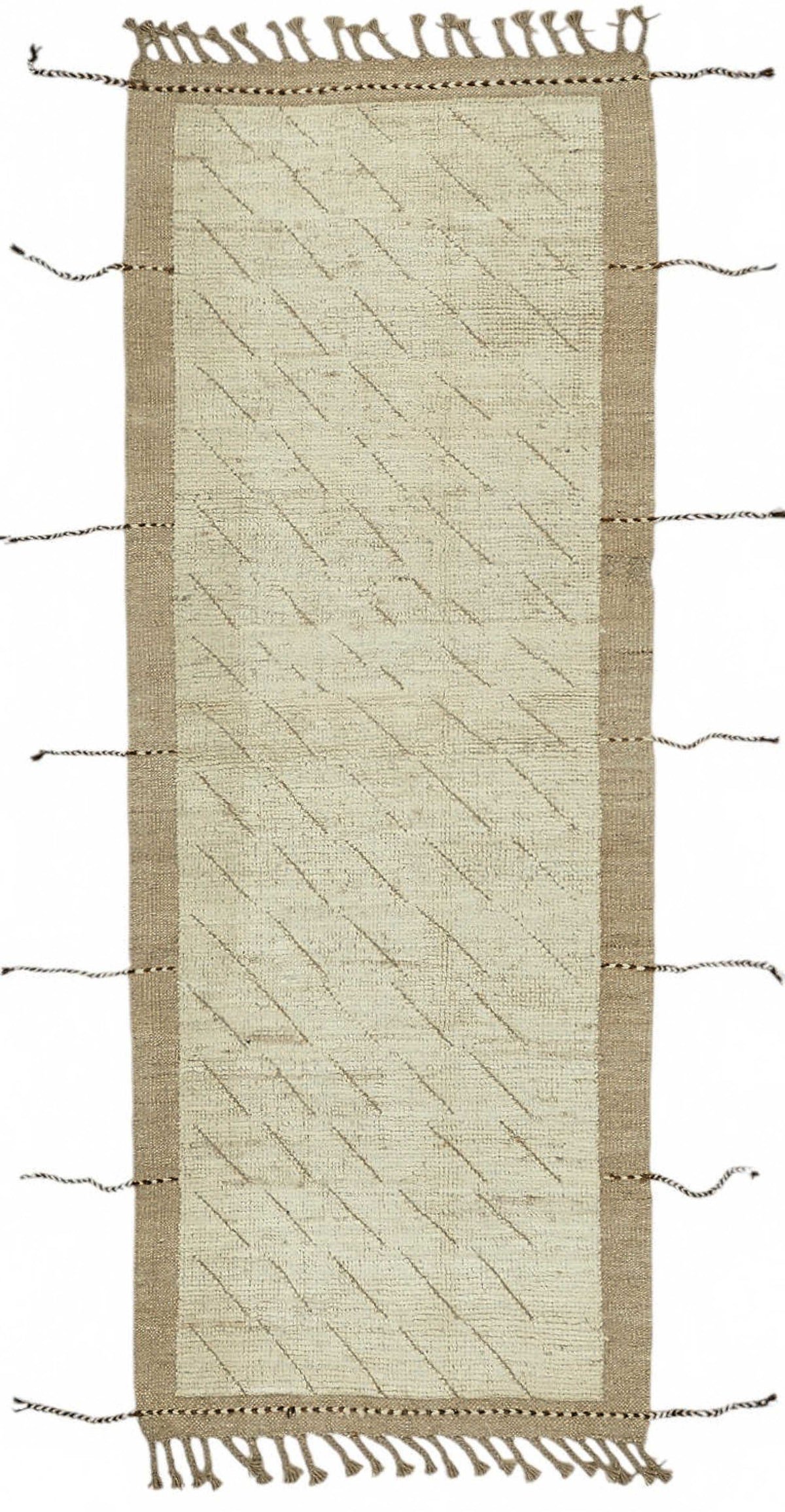 2x6 Modern Moroccan Tribal Rug – Handmade Wool - 48116