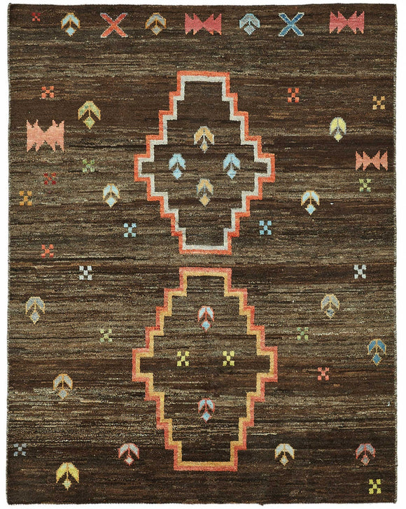 5x6 Contemporary Tribal Area Rugs - 48117