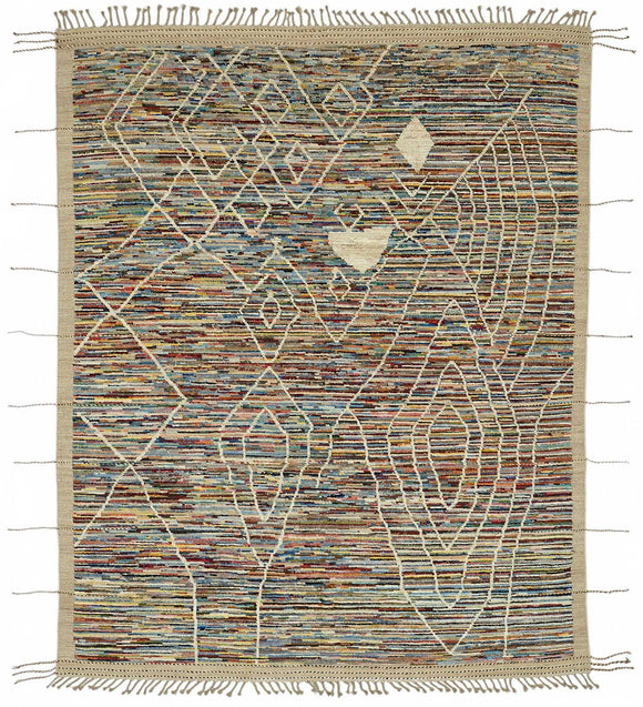 8x10 Contemporary Tribal Area Rugs - 48136