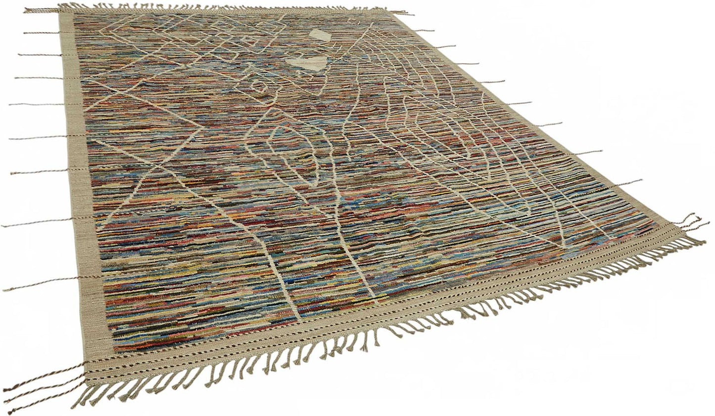 8x10 Contemporary Tribal Area Rugs - 48136