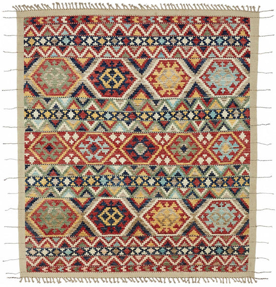 8x10 Contemporary Tribal Area Rugs - 48141