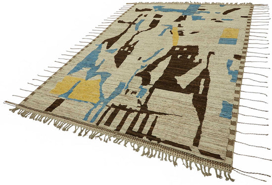 7x10 Contemporary Tribal Area Rugs - 48147