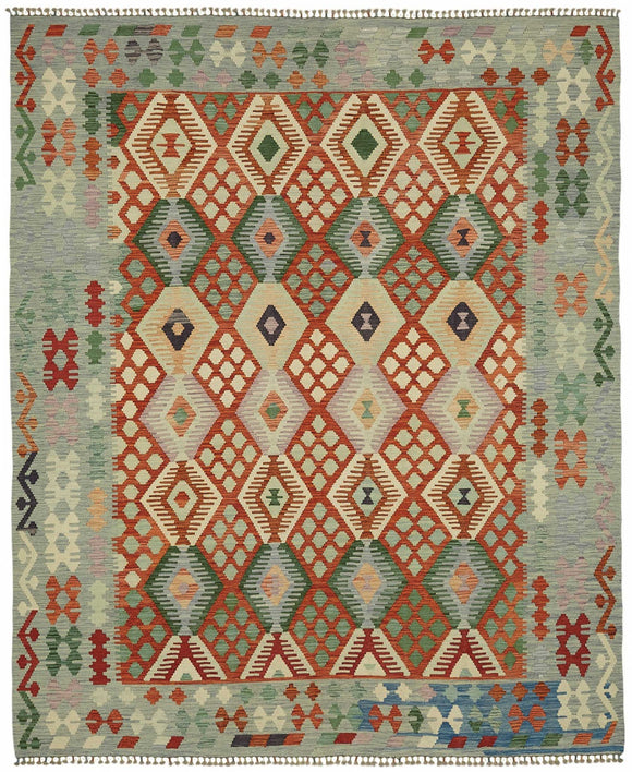 8x9 Handwoven Turkish Kilim Rug  - 48764
