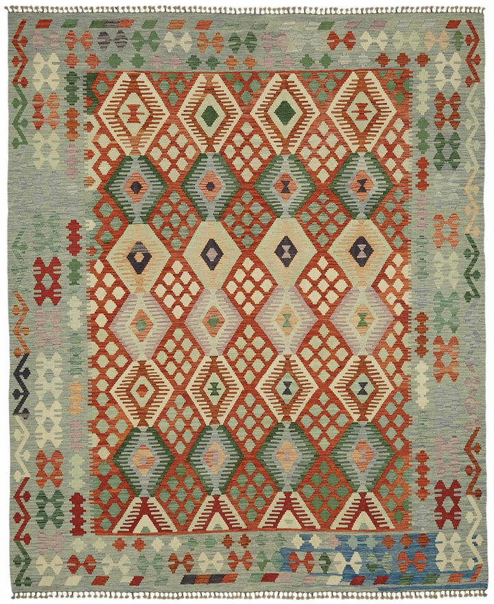 8x9 Handwoven Turkish Kilim Rug  - 48764