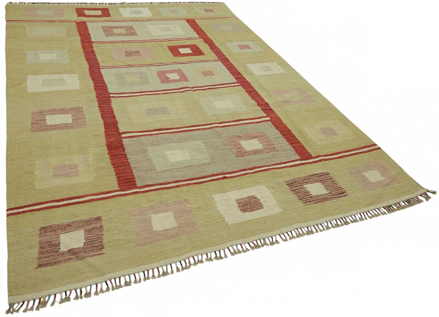 7x10 Handwoven Turkish Kilim Rug  - 48765