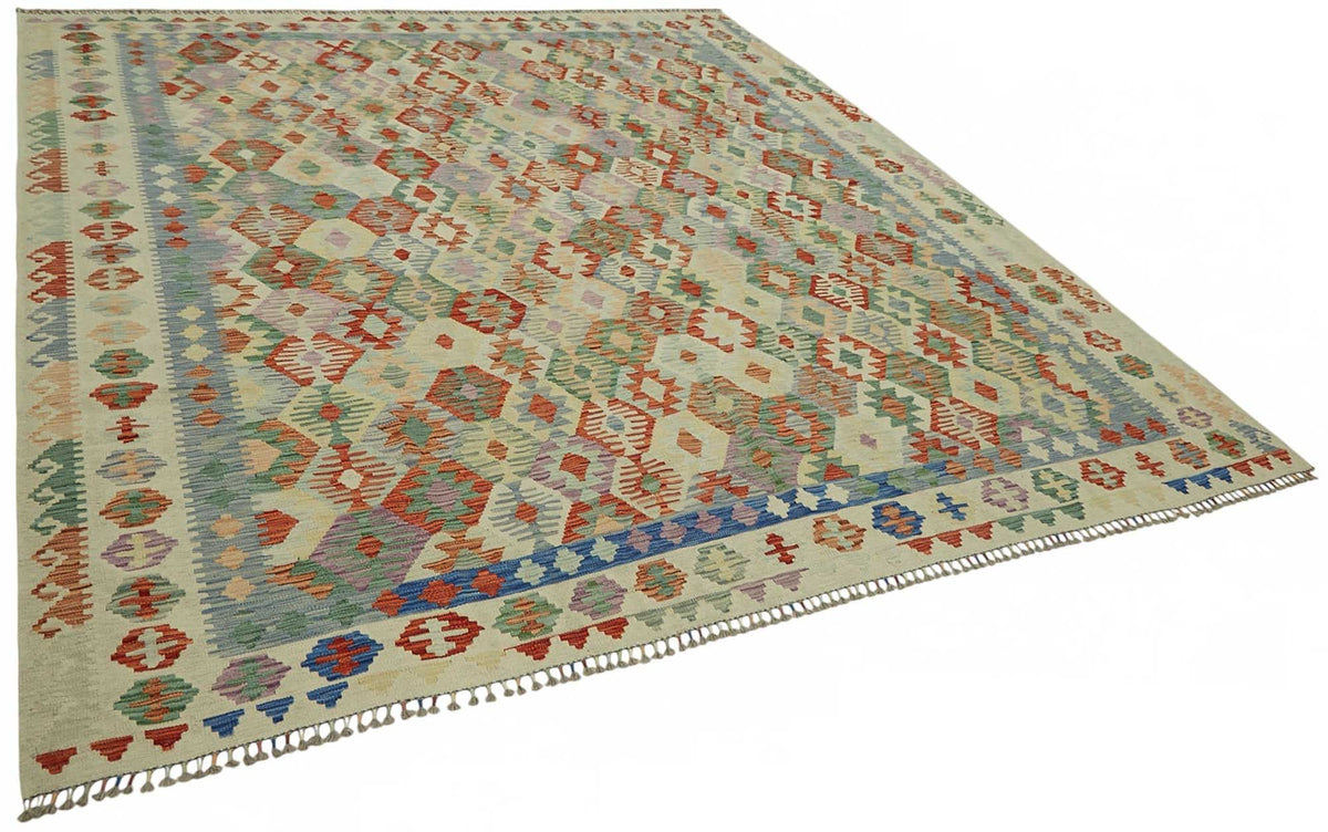 8x10 Handwoven Turkish Kilim Rug  - 48768