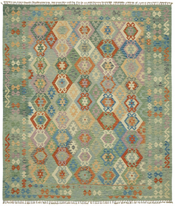 8x9 Handwoven Turkish Kilim Rug  - 48771