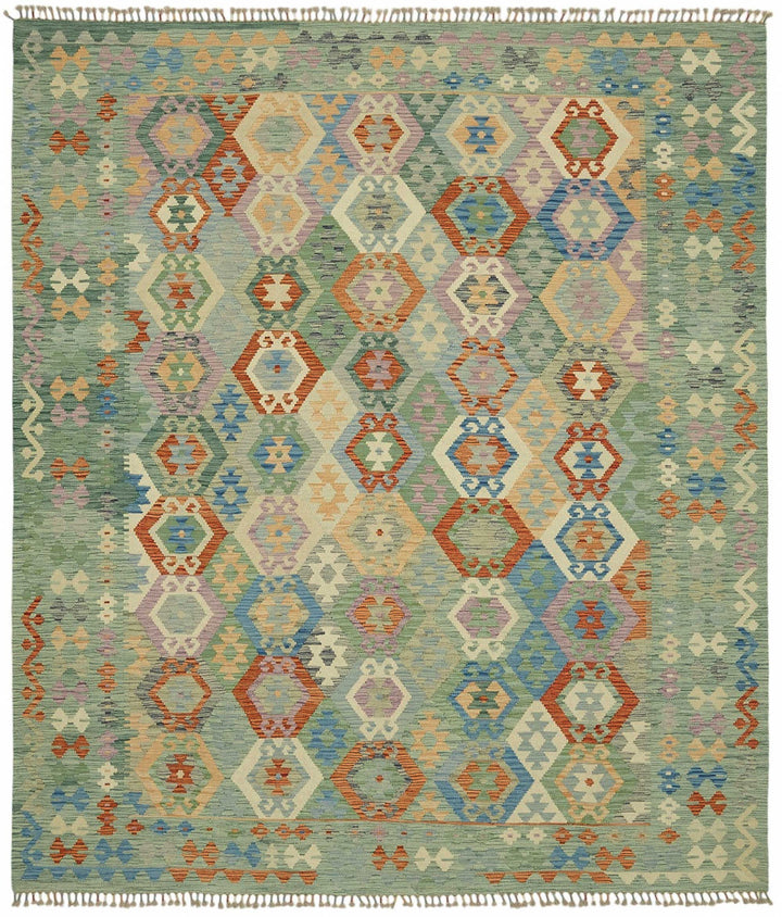 8x9 Handwoven Turkish Kilim Rug  - 48771