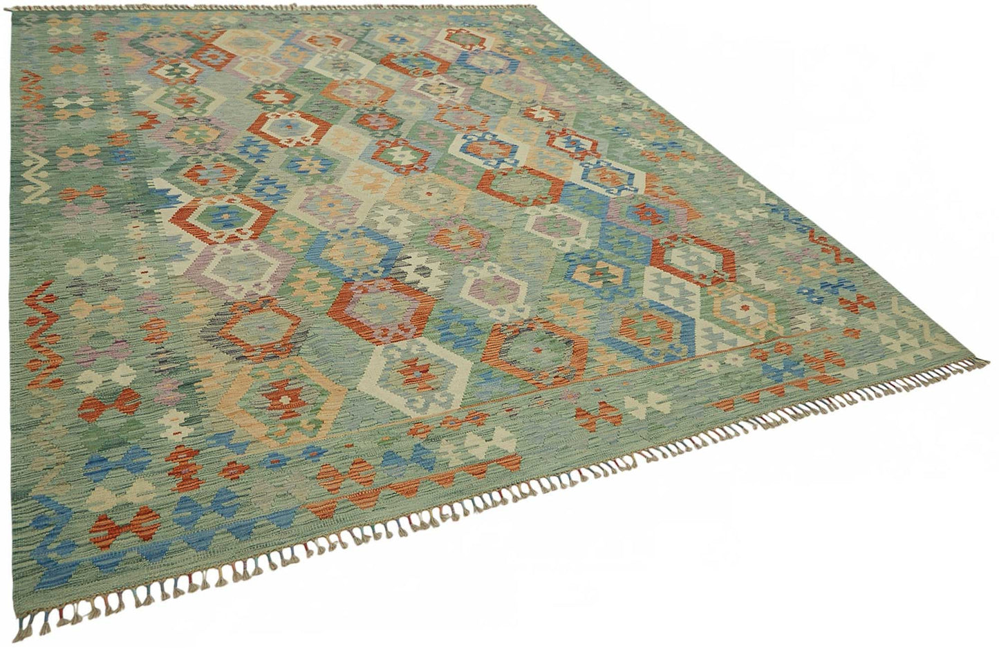 8x9 Handwoven Turkish Kilim Rug  - 48771